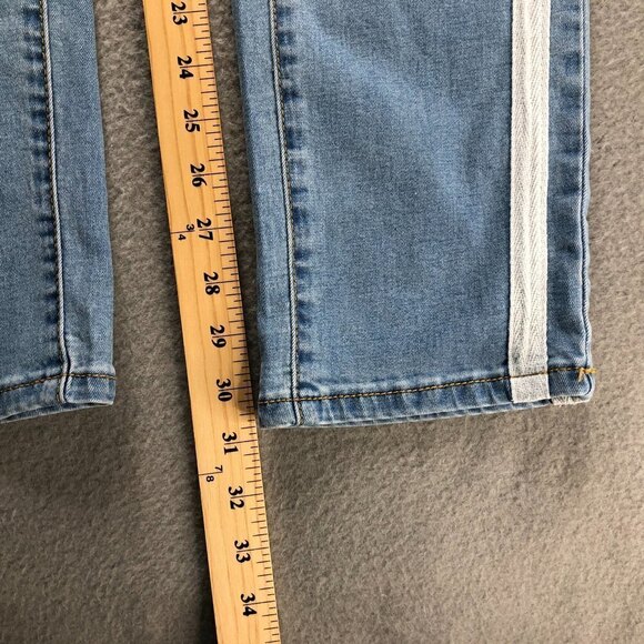 LiquorNPoker Womens Sz8 High Rise Tuxedo Jeans, Skinny, High Waist, Light Wash - Picture 9 of 9